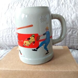 Vintage stoneware baseball stein 0.5l gerz W. Germany
